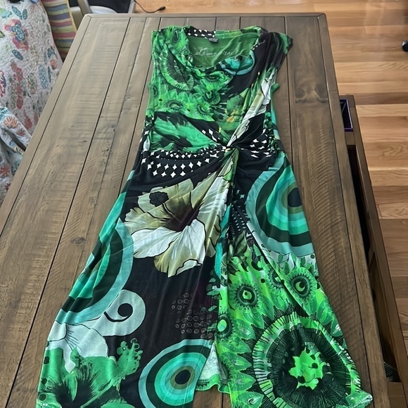 Desigual Funky Sleeveless Green Dress - Picture 10 of 12